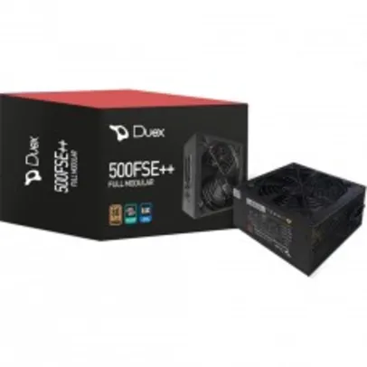 Fonte Duex 500FSE++, 500W, 80 Plus Bronze, PFC Ativo, FULL MODULAR, DX500FSE++