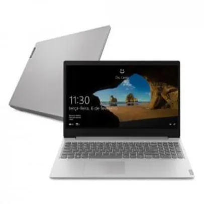 Notebook Lenovo Ultrafino ideapad S145 Ryzen 5-3500U 4GB 1TB Windows 10 15,6” 81V70001BR Prata