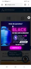 R$20 OFF no botijão de gás | Ultragaz