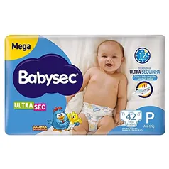 Fraldas Babysec Ultrasec Galinha Pintadinha, P, 42 Unidades