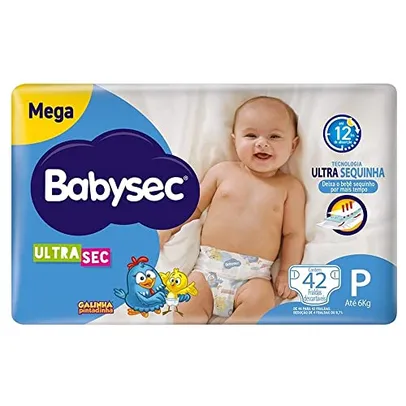 Fraldas Babysec Ultrasec Galinha Pintadinha, P, 42 Unidades