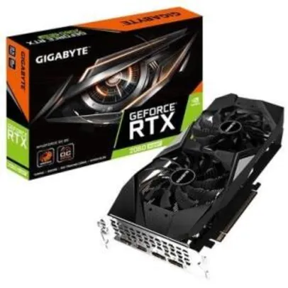 Placa de Vídeo Gigabyte NVIDIA GeForce RTX 2060 Super Windforce OC 8G R$ 2000