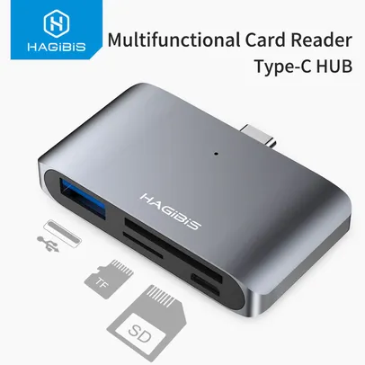 [Novos usuarios] Leitor de cartão SD e USB3 com conexão Type C Hagibis