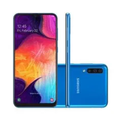 Smartphone Samsung Galaxy A50 64GB Azul 4G Tela 6.4" Câmera Tripla 25MP Selfie 25MP Dual Chip Android 9.0