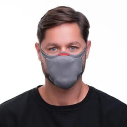 Máscara Knit Fiber De Proteção Reutilizável Cinza G | R$ 36