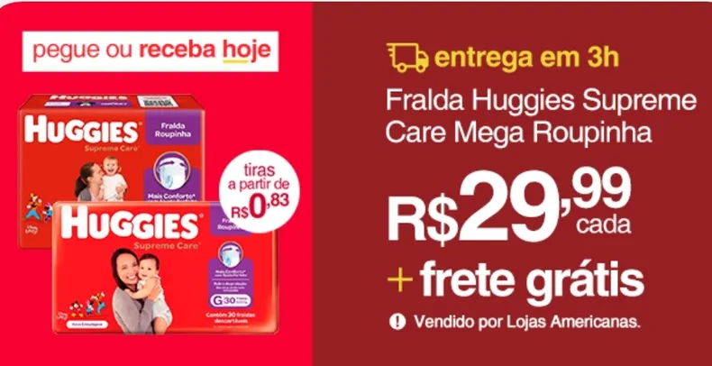 Fralda Huggies Roupinha Supreme Care M - 36 unidades