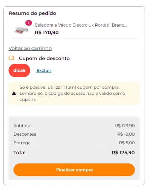 Imagem na descrição da promoção