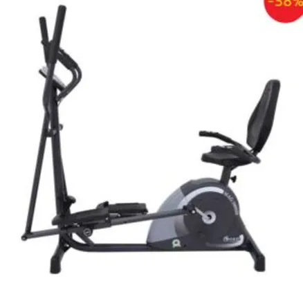 Elíptico e Bicicleta Ergométrica Horizontal Dream Fitness Double MAG 5000 D | R$807