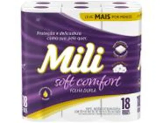 Papel Higiênico Folha Dupla Mili Soft Comfort 18 rolos 30m