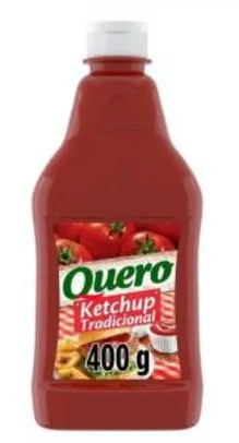 [C. OURO + M. PAY] Ketchup Tradicional Quero 400g | R$1,51
