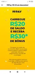 (Primeira Recarga) Carregue um saldo de no mínimo R$20 e ganhe R$30