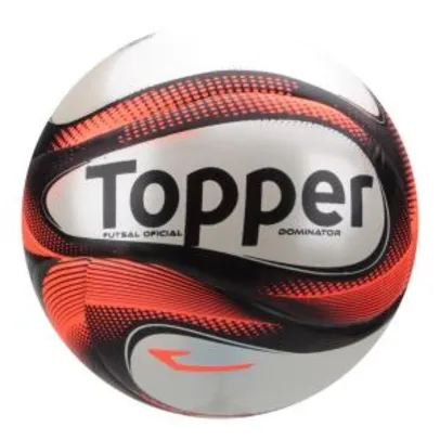 Bola Futsal Topper Dominator Pro - Vermelho e Preto | R$80