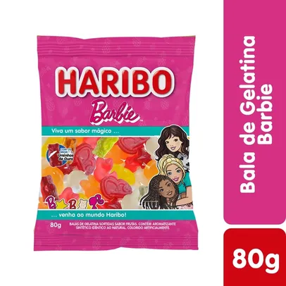 Bala de Gelatina Haribo x Barbie Frutas Sortidas