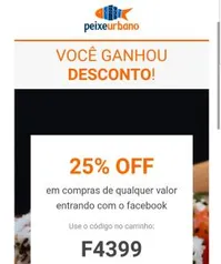 25 % Peixe urbano (domingo)