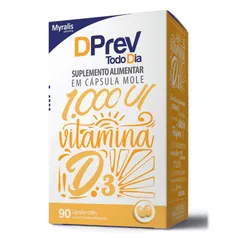 Vitamina D Colecalciferol Dprev Todo Dia 1000UI 90 Cápsulas | R$10