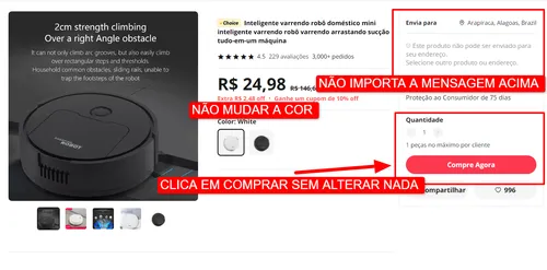 Imagem na descrição da promoção