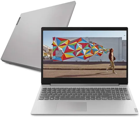 Notebook Lenovo Ultrafino IdeaPad S145, AMD Ryzen 5, 8GB RAM, 1TB HD, Linux 15.6", Prata R$2999