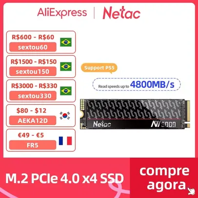 Ssd Netac 1TB NV5000-t Gen4 4800MB/s