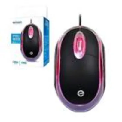 (R$0,57 centavos cada) Kit 20 Mouse Office Preto USB com Led para Computador e Notebook - Exbom