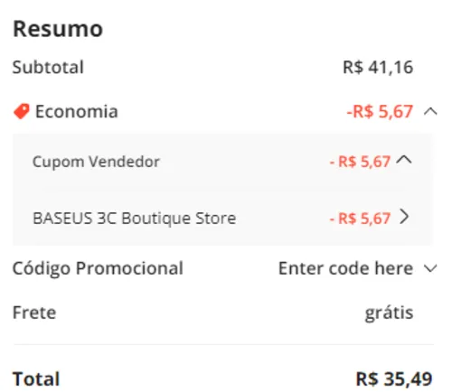 Imagem na descrição da promoção