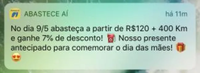 Abastece aí - Ganhe 7% de Desconto no combustível