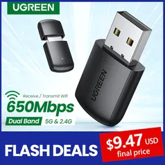 Adaptador Ugreen Wifi 650 mbps | R$ 41