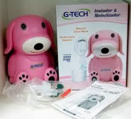 Inalador Nebulizador G-Tech NebDog Rosa 67,15 no boleto