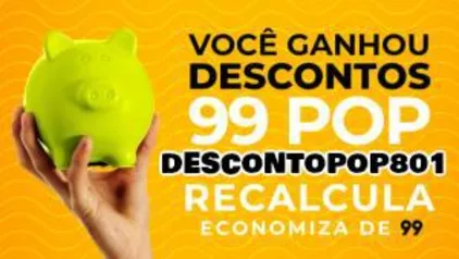 99POP R$10 OFF na primeira corrida