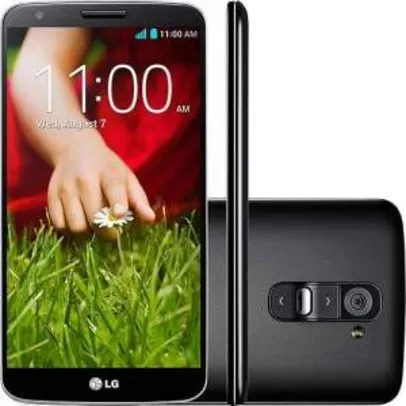 [Sou Barato] Smartphone LG G2 Desbloqueado Android 4.2 Tela 5.2" 16GB 4G Wi-Fi Câmera 13MP - Preto  por R$ 800