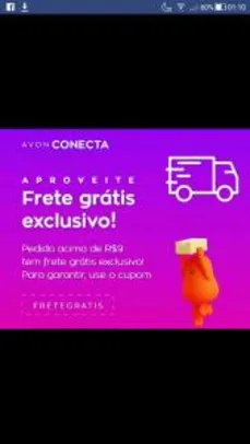 Frete Grátis em Compras acima de R$9 na Avon