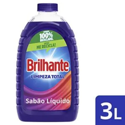 Sabão Líquido Brilhante Limpeza Total 3L | R$ 15