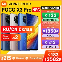 Smartphone POCO X3 Pro 6GB + 128GB, Versão Global | R$ 996