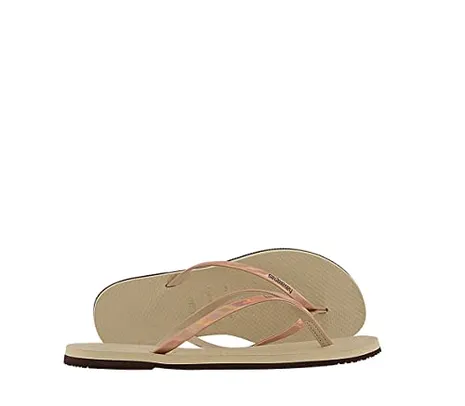 Rasteira You Metalic, Havaianas, Feminino, Areia, 41/42