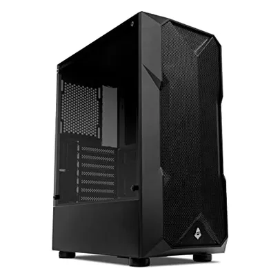 Gabinete Gamer Mancer Dread, Lateral de Vidro, Com 3 Fans, Preto, MCR-DRD-BK01