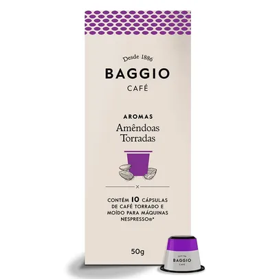 [rec] Cápsulas de Café Baggio Café Aroma Amêndoas Torradas, compatível com Nespresso, contém 10 cápsulas