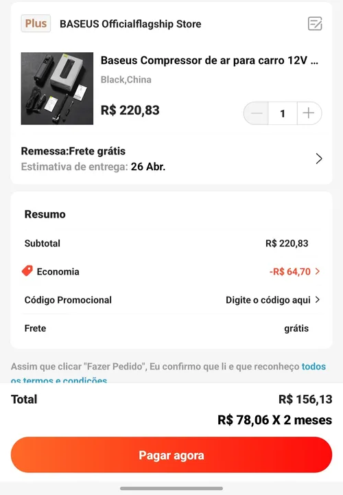 Imagem na descrição da promoção