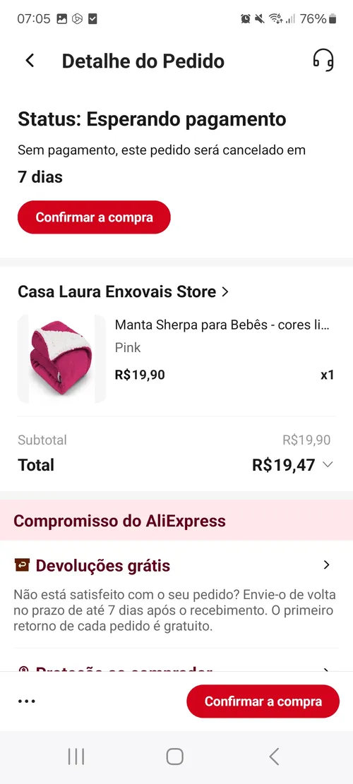 Imagem na descrição da promoção