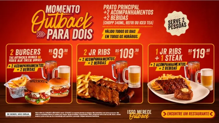 Momento Outback para dois | Outback Steakhouse