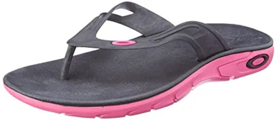 Chinelo Rest 2.0 Oakley Masculino, Preto/Pink, 38