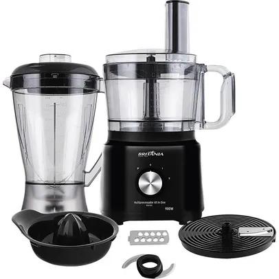 Multiprocessador com Liquidificador. 2 Velocidades e 1.2L Britânia All in One BMP900P | R$199