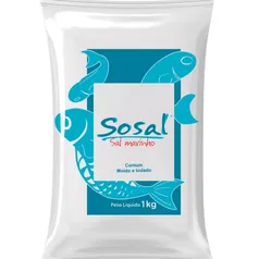 Sal Marinho Moído Salinas Mossoró 1kg Natural - Sosal