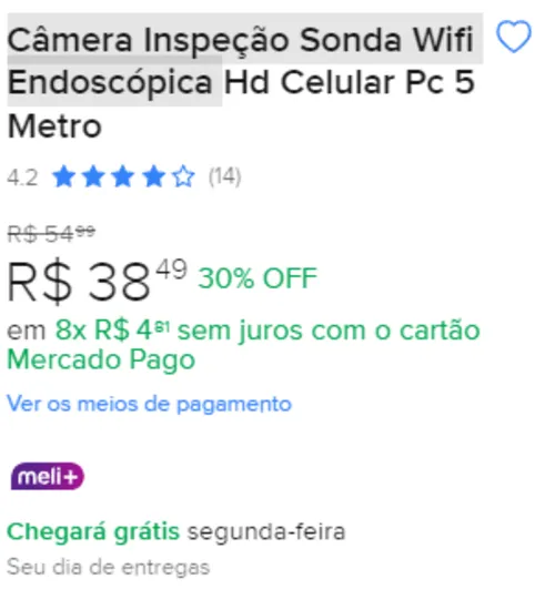 Imagem na descrição da promoção