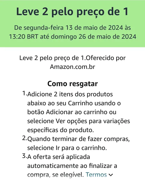 Imagem na descrição da promoção