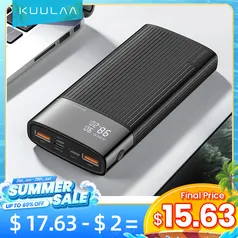 Powerbank Kuulaa 20000 mah qc pd 3.0 | R$164