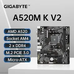 Placa mãe amd Am4 Gigabyte A520M-K