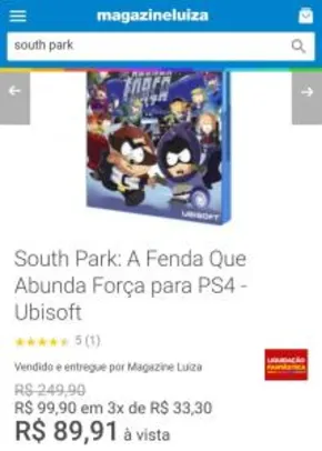 South Park: A fenda que abunda Força - ps4