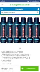 Desodorante aerossol 6 unidades