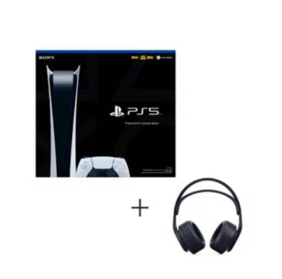 Playstation 5 Edicao Digital  + Headset sem fio Sony Pulse 3D