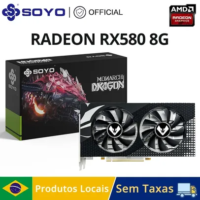 [BR] SOYO AMD Radeon RX580 8G Placa gráfica GDDR5