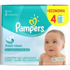 Lenços Umedecidos com 192 Unidades Regular Pampers por R$18,90